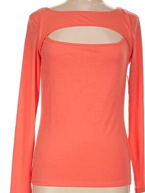 Nine West Coral Long-Sleeve Cutout Front Top